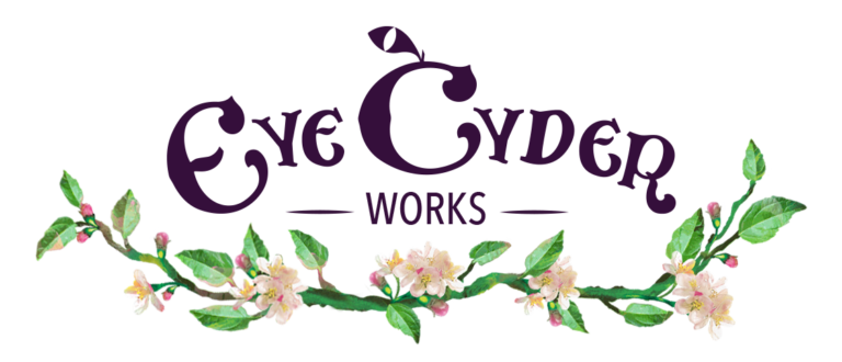 eye cyder works logo with wreath